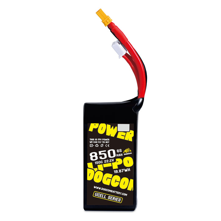 Baterija DOGCOM 850 mAh 6S 22,2 V 150C LiPo XT60 řada UCELL 