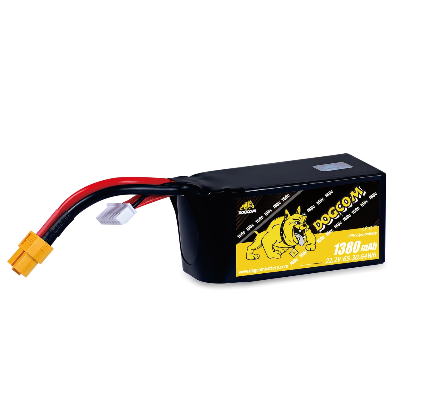 DOGCOM 1380 mAh 6S 22,2 V 160C LiPo XT60 MCK Edition V2.0 baterija 