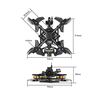FPV dronas FLYWOO Flybee 16 HD Walksnail 2S ELRS 2.4G 