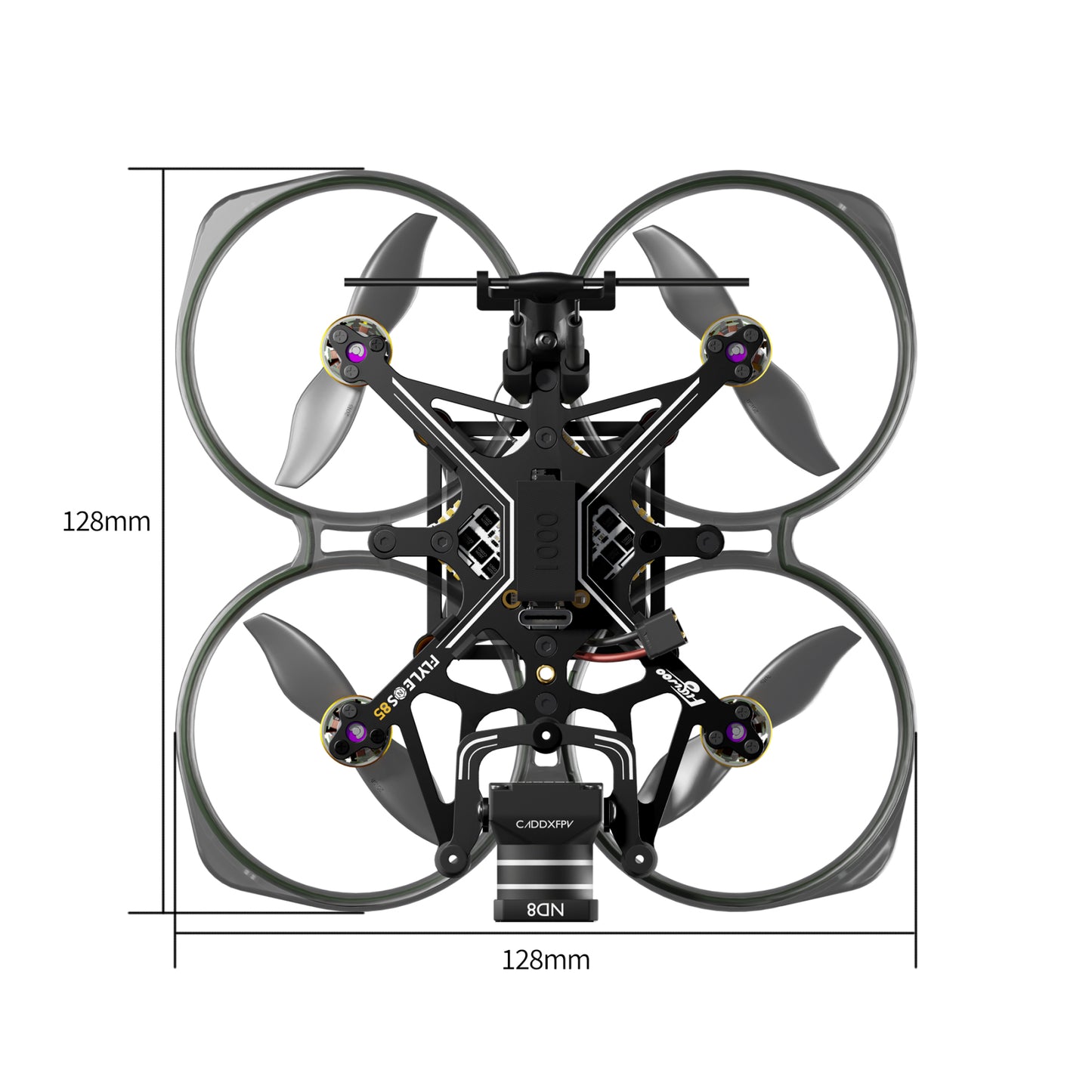 FPV dronas FLYWOO FlyLens 85 HD Walksnail Moonlight 4K 2S ELRS 2.4G V1.3 