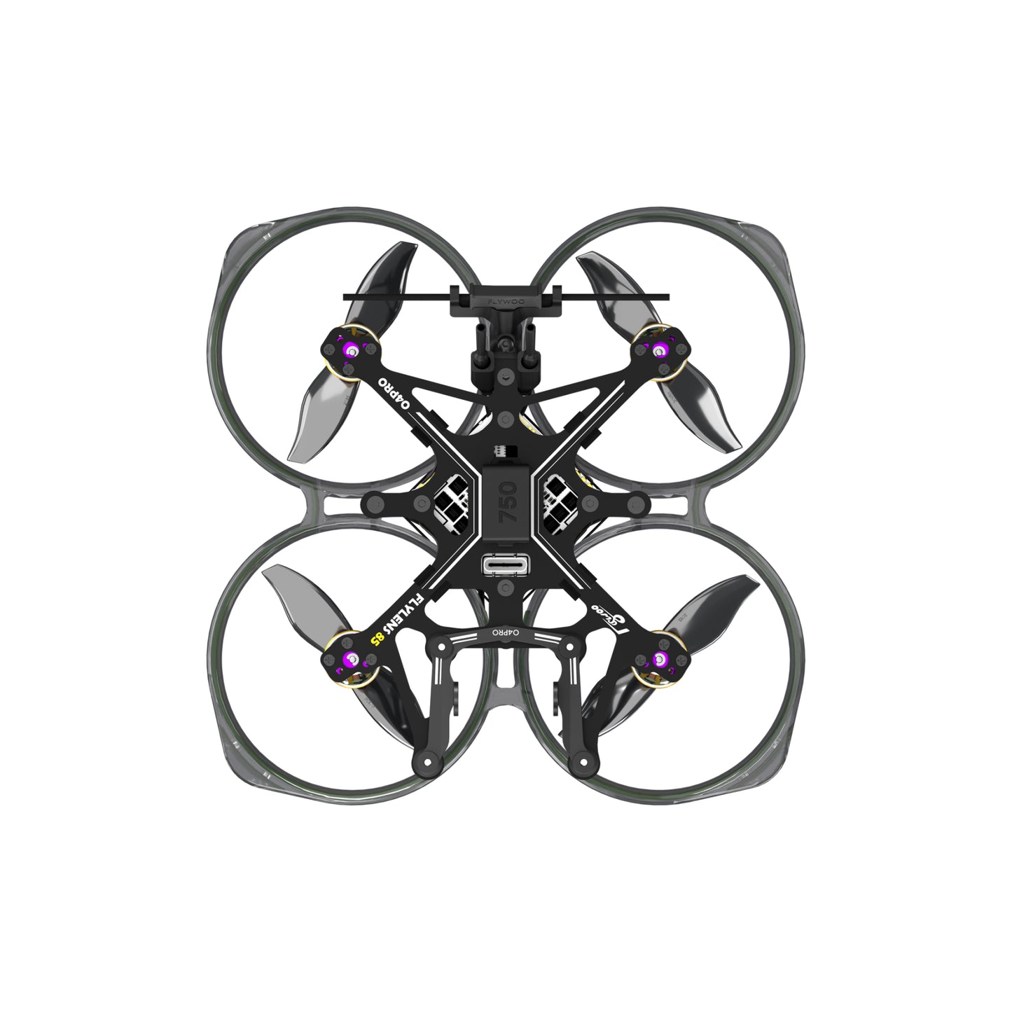FPV dronas FLYWOO FlyLens 85 2S PRO PNP V1.3, skirtas DJI O4 oro aplikacijai (DJI O4 nepridedamas) 