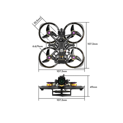 FPV dronas FLYWOO Flylens 75 HD O4 2S TBS V1.3 