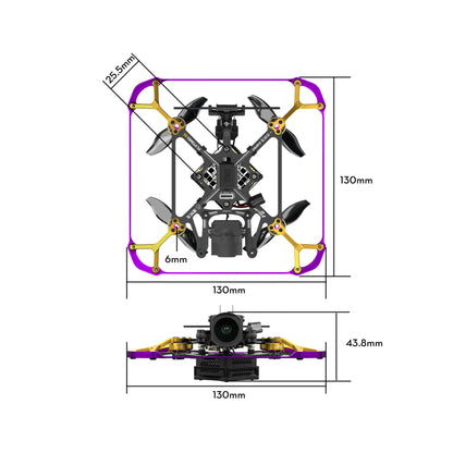 FPV dronas FLYWOO Flytimes 85 HD O4 PRO 2S ELRS 2.4G 