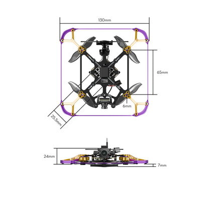 FPV dronas FLYWOO Flytimes 85 Walksnail 2S ELRS 2.4G 