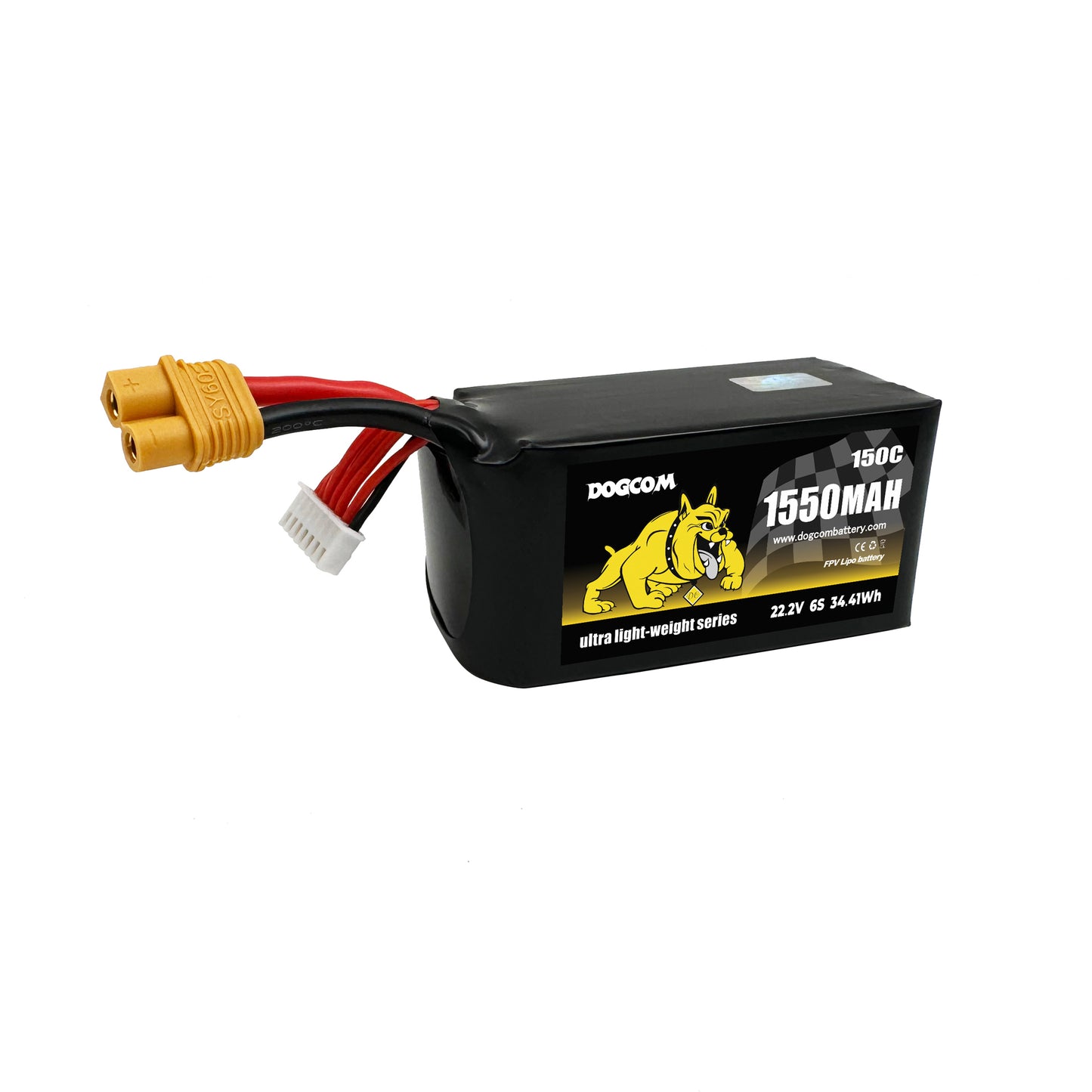 Akumuliatorius DOGCOM 1550mAh 6S 150C 22.2V LiPo Ultra Series 