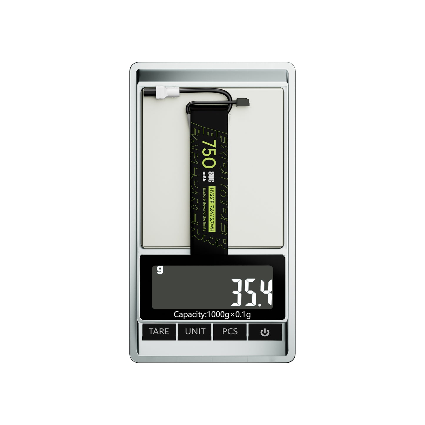 Akumuliatorius FLYWOO Explorer 750mAh 2S HV 80C LiPo XT30UP (2 vnt.) 