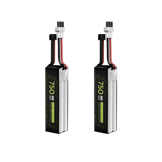 Akumuliatorius FLYWOO Explorer 750mAh 2S HV 80C LiPo XT30UP (2 vnt.) 