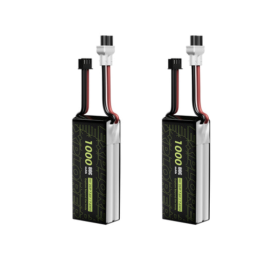 Akumuliatorius FLYWOO Explorer 1000mAh 2S HV 80C LiPo XT30UP (2 vnt.) 