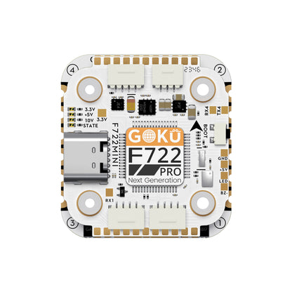 FLYWOO GOKU F722 Pro Mini V2 45A 32 bitų 128K AM32 20x20 akumuliatorius 