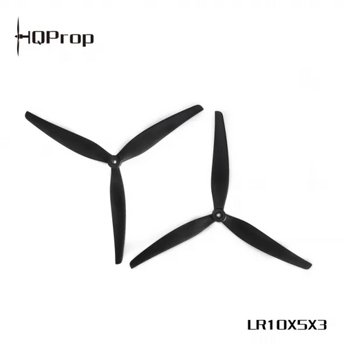 Propeleriai HQProp LR10X5X3 (2CCW+2CW) juodo stiklo pluoštu armuoto nailono