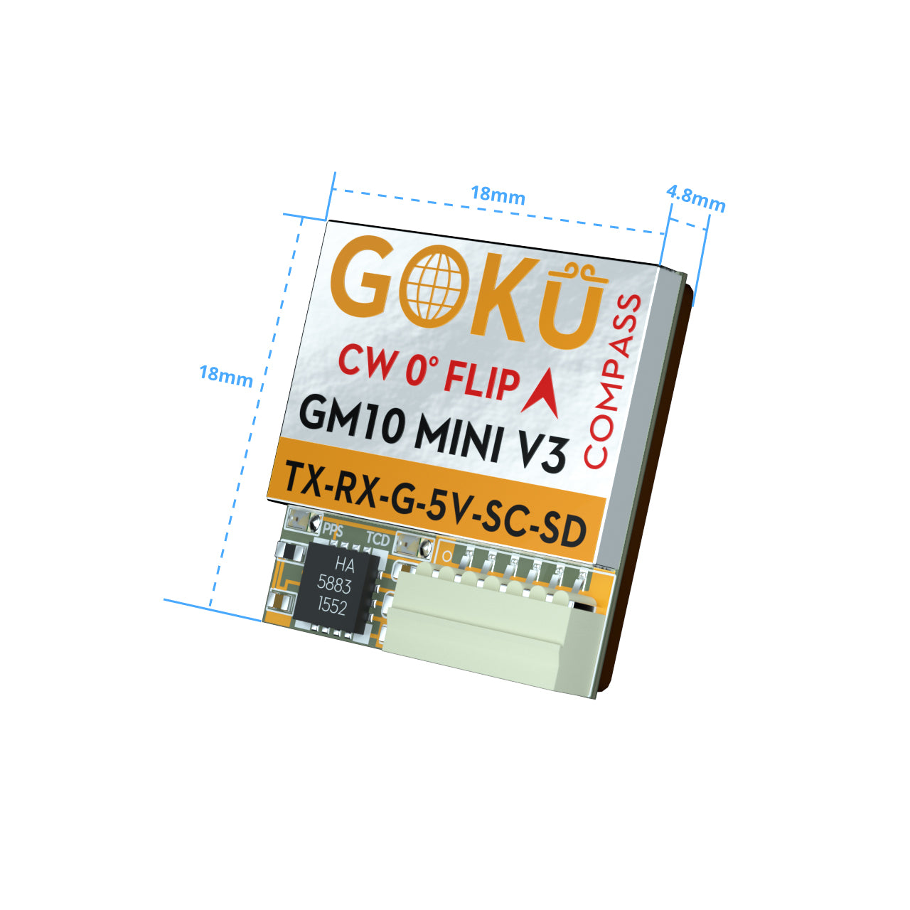 GPS modulis Flywoo GOKU GM10 Mini V3 kompasas 