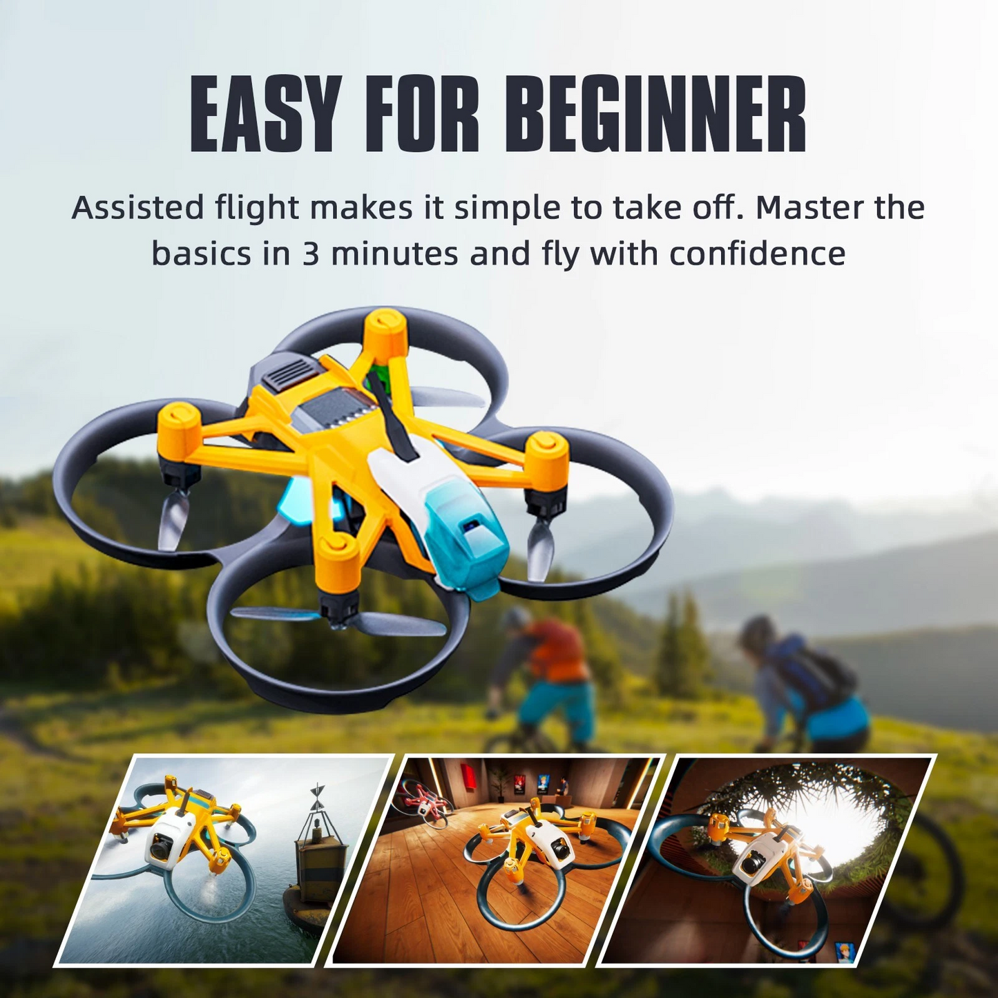 FPV dronas HISINGY FIREFLY išmanusis derinys