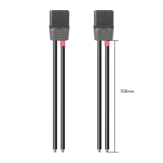 Jungtis FLYWOO juoda XT60H 14AWG kištukas su kištuku (2 vnt.) 