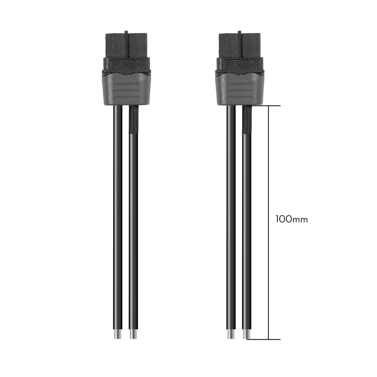 Jungtis FLYWOO juoda XT60H 14AWG moteriškas Pigtail (2 vnt.) 