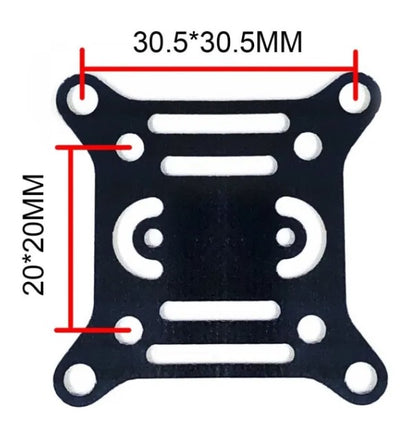 Izoliacinė plokštė FLYWOO skrydžio valdikliui arba ESC 30.5X30.5mm (10 vnt.) 
