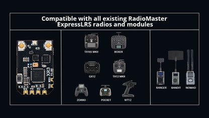 Receiver RadioMaster XR3 Nano Multi-Frequency 2.4GHz Diversity