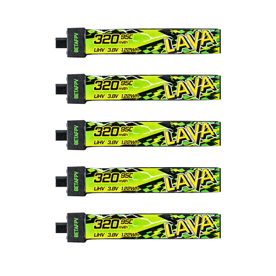 Battery BETAFPV LAVA II LiHV 1S 320mAh 95C (5 pcs)