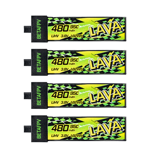 Battery BETAFPV LAVA II LiHV 1S 480mAh 95C (4PCS)