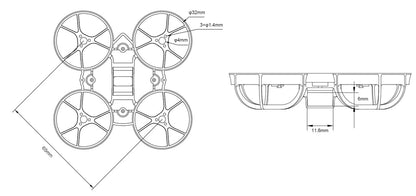 8889 3 frame betafpv meteor65 micro black