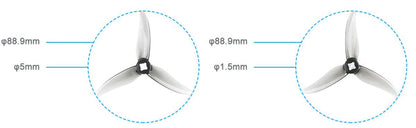 9411 10 propellers gemfan 3520 3 blade 1 5 5mm shaft