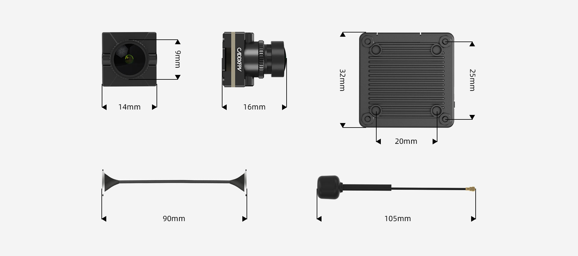 9765 18 fpv camera walksnail avatar nano kit v3 with 9cm cable